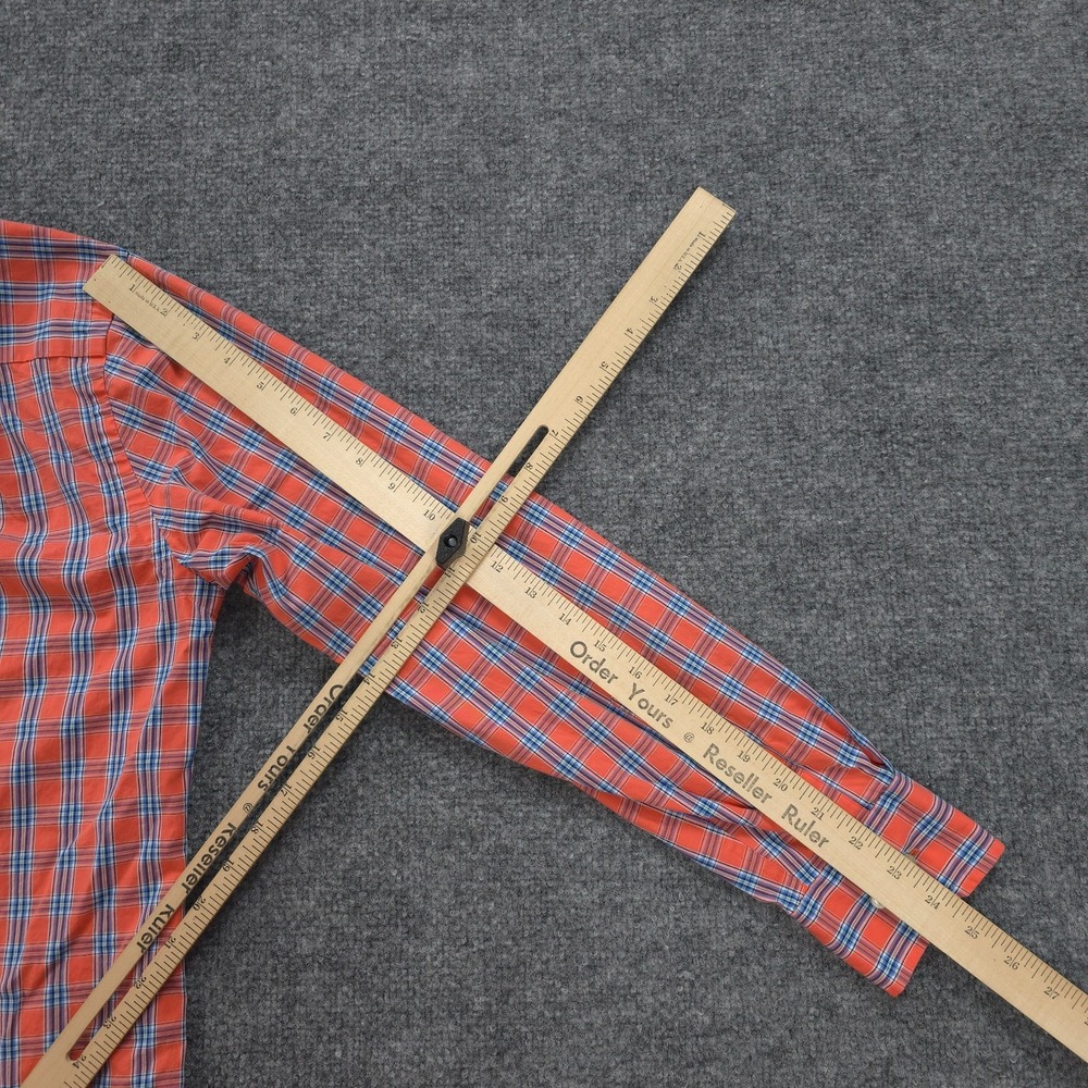 Southern Tide Shirt Mens Small Orange Plaid Skipjack Casual Preppy Beach‎ Surfer - Picture 11 of 12